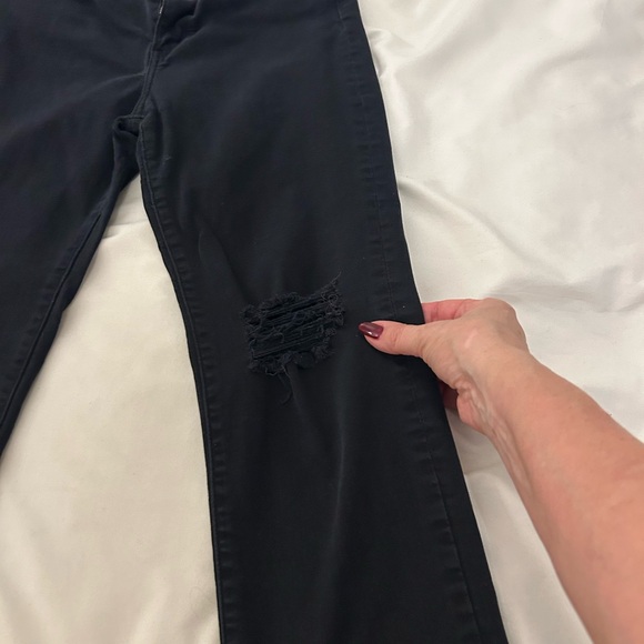 Levi’s black stretch 724 cropped raw edge size 29 - Picture 2 of 13